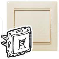 Розетка телефонная 2-м СП Valena RJ11 механизм сл. кость (DIY-упак.) IEK 696742