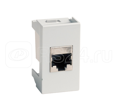 Розетка компьютерная 1-м 1мод. Viva RJ45 кат.5E экранир. бел. DKC 45048