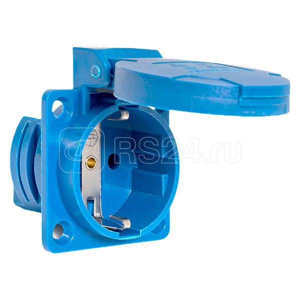 Розетка панельная 112 скрытая 2P+PЕ 16А 220В IP44 с защ. крышкой EKF ps-112-16-220