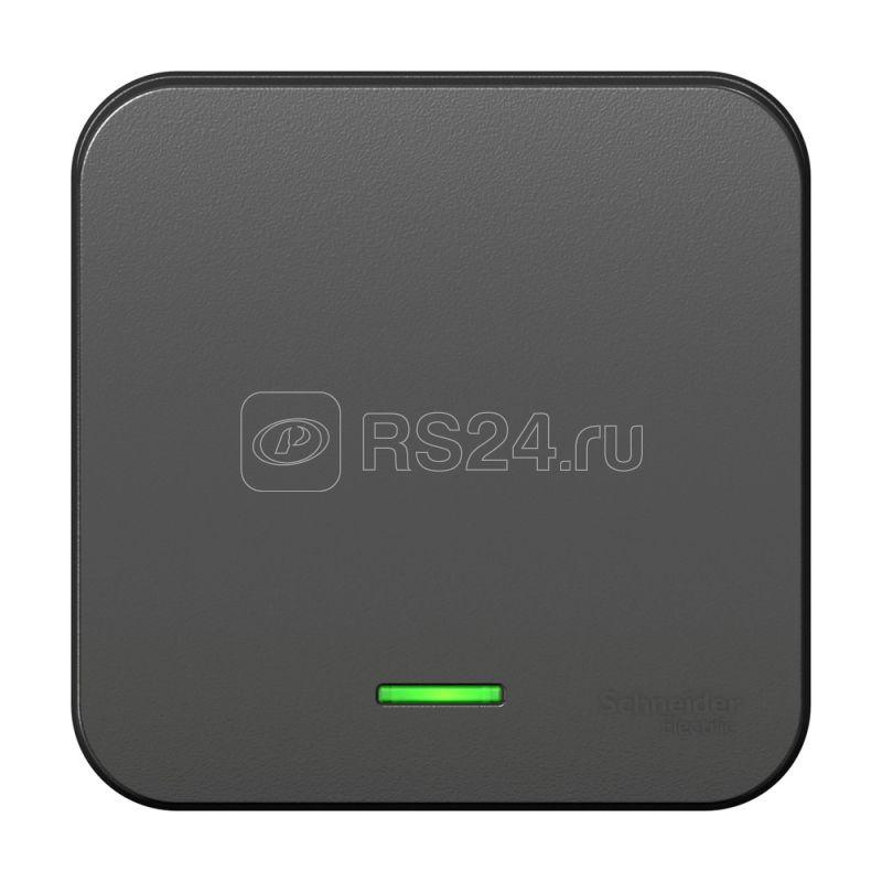 Выключатель 1-кл. ОП Blanca 10А IP20 (сх. 1) 250В с подсветкой с изолир. пластиной антрацит SE BLNVA101116