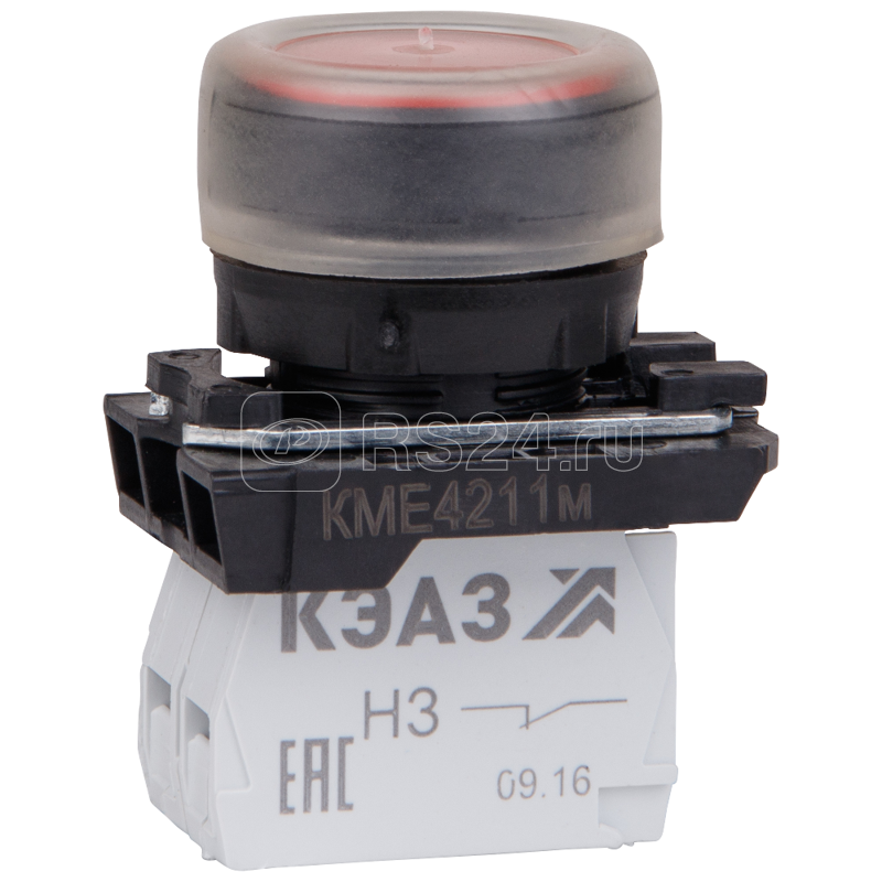 Кнопка КМЕ 4211м 1но+1нз цилиндр IP65 красн. КЭАЗ 248244