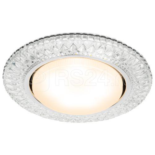 Светильник светодиодный точечный DK LD23 SL/WH GX53 декор со светодиод. подсветкой прозр. ЭРА Б0029627