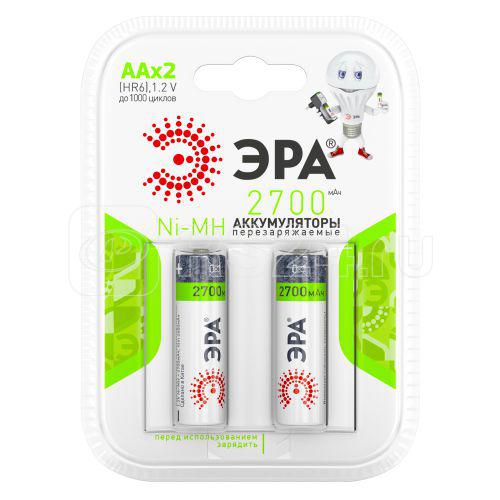 Аккумулятор AA/HR6 2700мА.ч HR6-2BL (блист.2шт) Эра C0038458