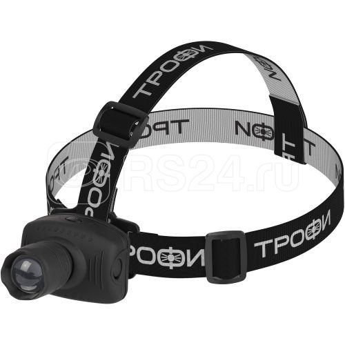 Фонарь GB-301 налобный 3Вт 3хААА карт. упак. Трофи Б0030187