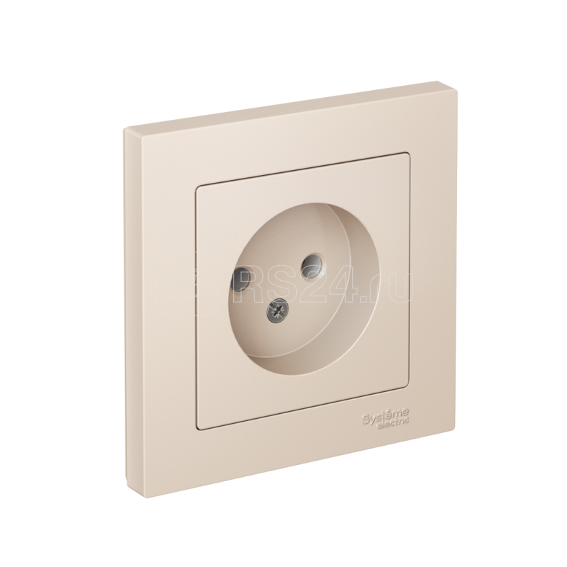 Розетка 1-м СП AtlasDesign 16А IP20 без заземл. в сборе беж. SE ATN000240