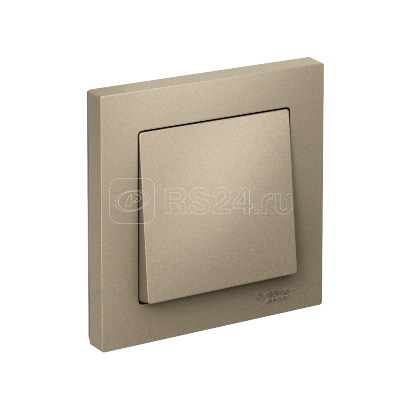 Выключатель 1-кл. СП AtlasDesign 10А IP20 (сх. 1) 10AX в сборе шампань SE ATN000512