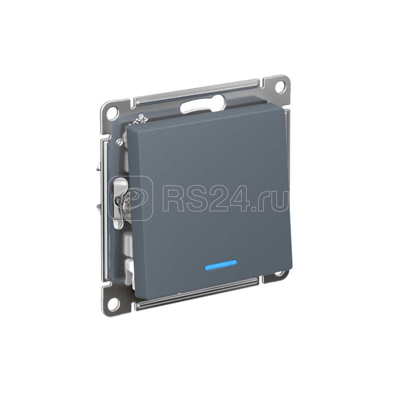 Выключатель 1-кл. СП AtlasDesign 10А IP20 (сх. 1а) 10AX с подсветкой механизм грифель SE ATN000713
