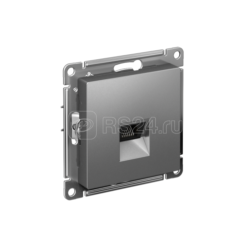 Розетка компьютерная AtlasDesign RJ45 кат.5E механизм сталь SE ATN000983