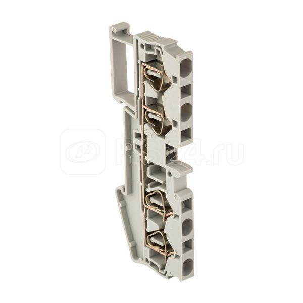 Колодка клеммная ST-2.5 28А 4 вывода пружинная сер. EKF plc-jxb-st-2.5-4