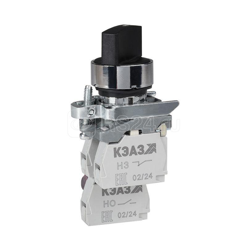 Переключатель КПЕ1111РС 1но+1нз ручка фикс 2поз IP40 черн. КЭАЗ 271788