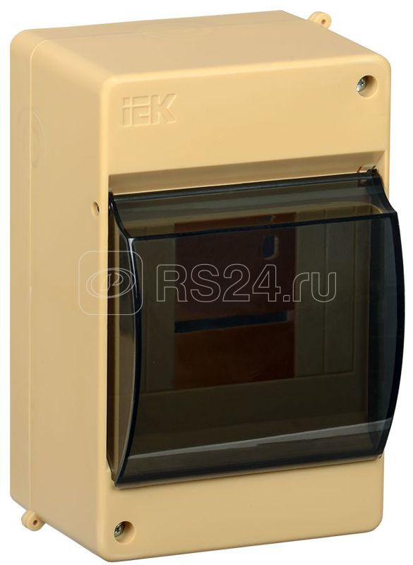 Корпус ОП КМПн 2/4 Krepta 3 IP30 для 4-х авт. выкл. прозр. крышка пластик. сосна IEK MKP42-N-04-30-12-S
