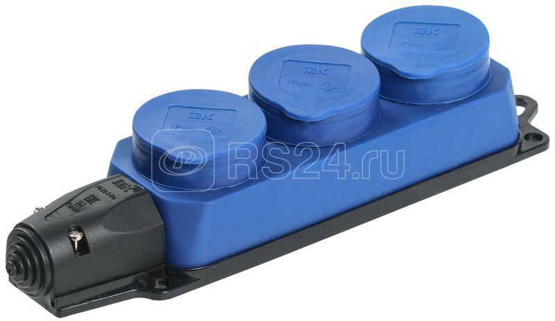 Колодка 3-м ОМЕГА РБ33-1-0м IP44 каучук син. IEK PKR61-016-2-K07