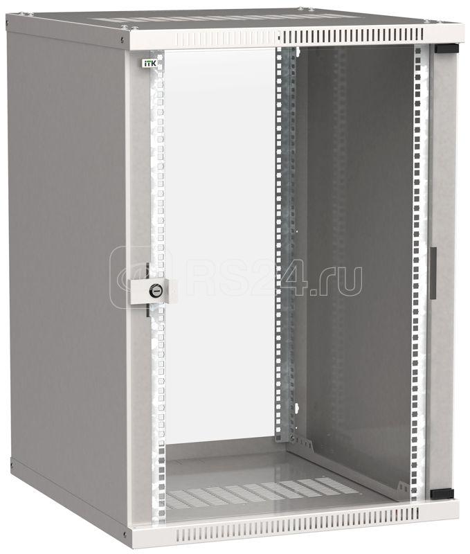 Шкаф LINEA WE 18U 600x650мм дверь стекло сер. ITK LWE3-18U67-GF