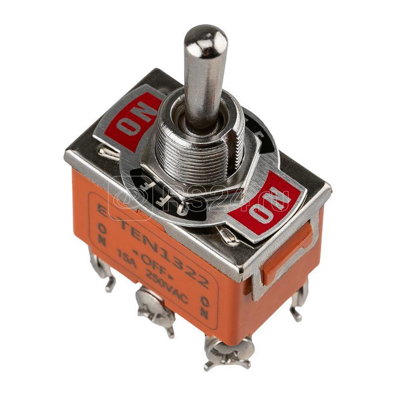 Тумблер 250В 15А (6c) ON-OFF-ON 2п (KN-203) (инд. упак.) Rexant 36-4132-1
