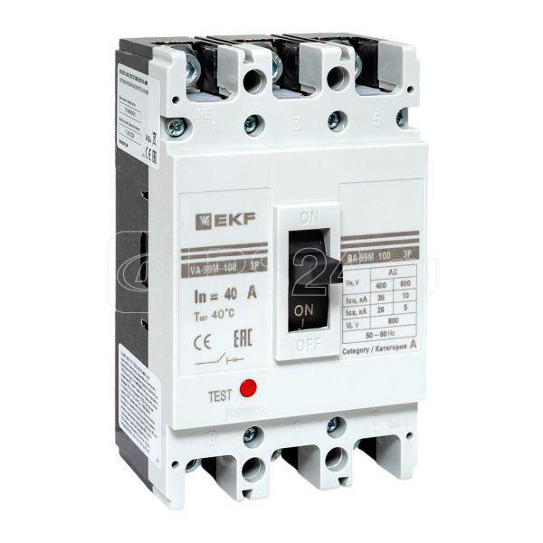 Выключатель автоматический 3п 100/40А 35кА ВА-99М PROxima EKF mccb99-100-40m