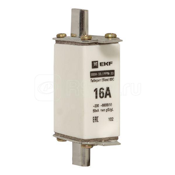 Вставка плавкая ППН-33 100/16А габарит 00C PROxima EKF fus-33/100/16