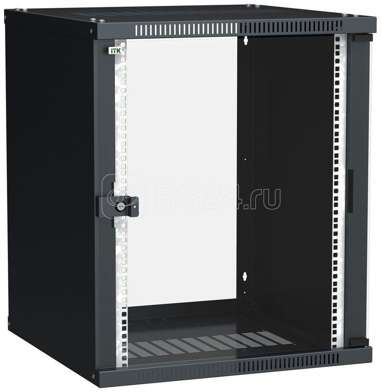 Шкаф LINEA WE 15U 600x650мм дверь стекло черн. ITK LWE5-15U67-GF