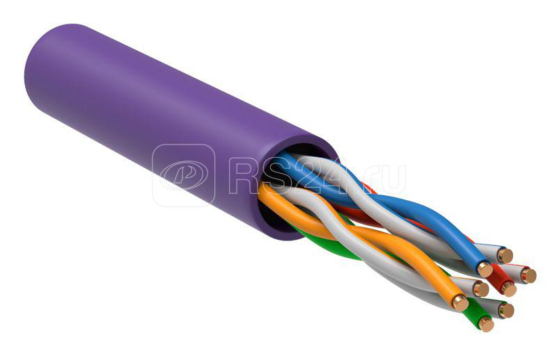 Кабель витая пара U/UTP кат.5E 4х2х24AWG solid LSZH фиолет. (уп.305м) ITK LC1-C5E04-126
