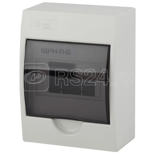 Бокс навесной ЩРН-П-6 6мод. IP41 пластик SIMPLE NO-box_simple-plastic_6_surface BOXS06 Эра Б0041522