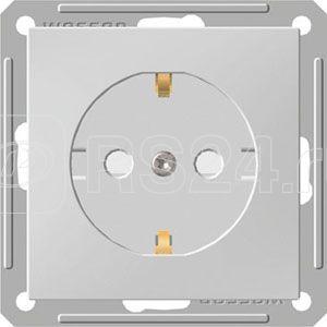Розетка 1-м СП W59 16А IP20 с заземл. защ. шторки механизм бел. SE RS16-152-1-86