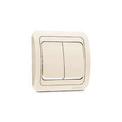 Выключатель 2-кл. СП Mimoza 10А IP20 крем./крем. Makel 25003