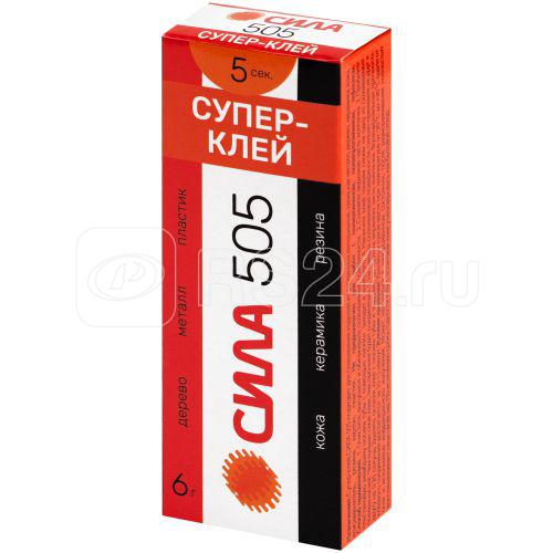 Супер-клей 6г 505-6 пластик (туба в кор.) СИЛА Б0033120