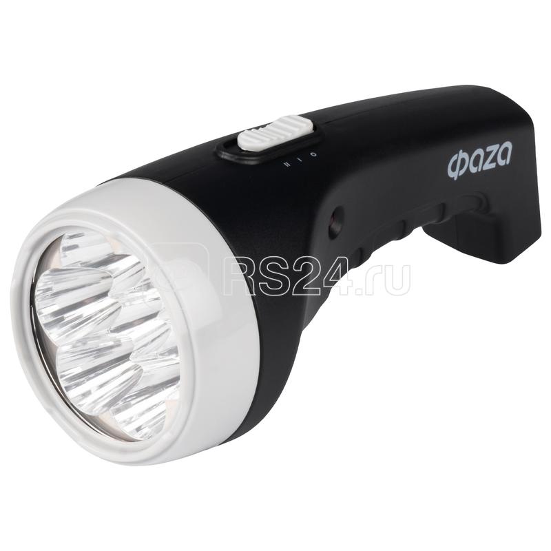Фонарь аккумуляторный ручной AccuF2-L07-bk 7LED 2 режима: 100проц./25проц. аккум. 0.4А.ч выдвижная вилка индикатор зарядки черн. ФАZА 5000810