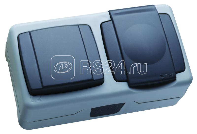 Выключатель 1-кл. в компл. розетка с крышкой IP55 Plus Makel 36064202