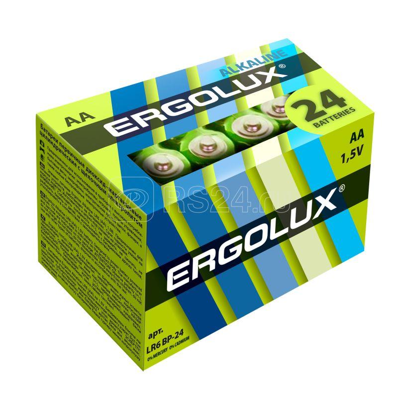 Элемент питания алкалиновый AA/LR6 1.5В Alkaline BP-24 (уп.24шт) Ergolux 14212