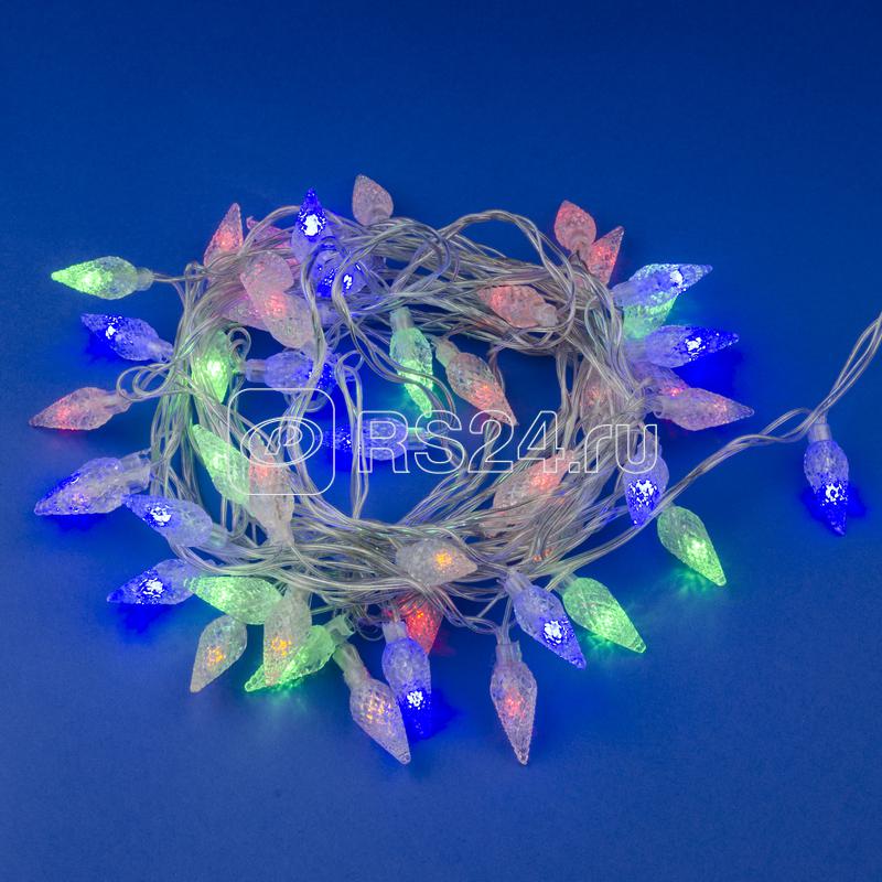 Гирлянда LED "Шишки-1" ULD-S0500-050/DTA MULTI IP20 PINE CONES-1 5м 50 диодов разноцвет. свет провод прозр. Uniel UL-00007194