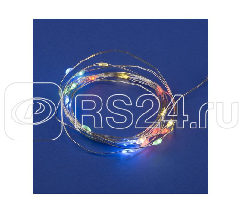 Гирлянда LED на батарейках ULD-S0200-020/DTB/3AA/RC RGB IP20 DEW 3AA (не в/к) "Роса" 2м 20 диодов RGB свет пульт ДУ (в/к) Uniel UL-00007247