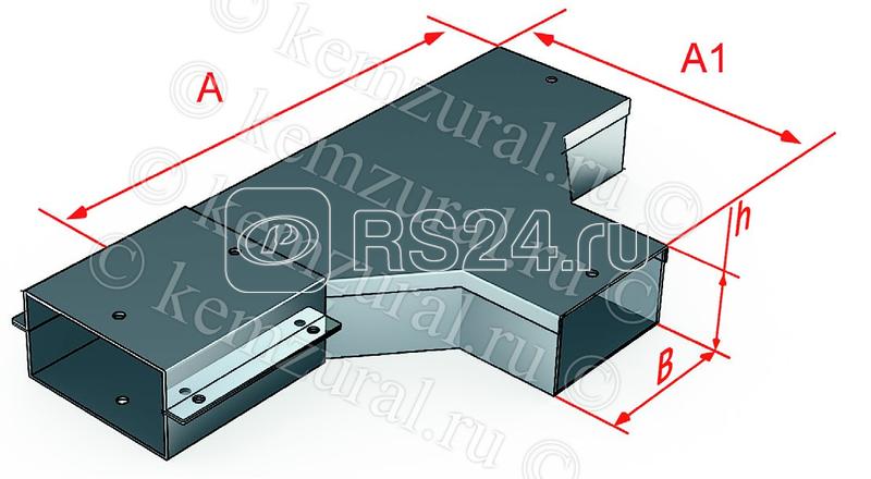 Короб тройниковый СТ 100х100 УХЛ1 (S=0.7мм) КЭМЗ 382 101001 57