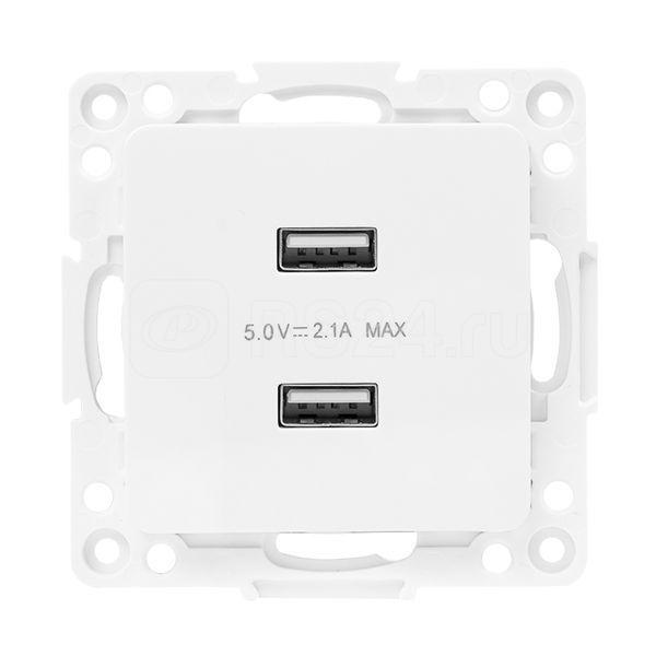 Розетка USB 2-м Стокгольм 2.1А механизм бел. PROxima EKF EYR16-028-10-2USB
