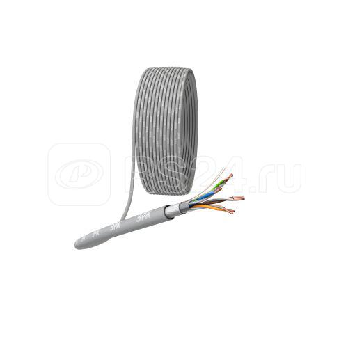 Кабель витая пара F/UTP кат.5E 4х2х24AWG solid CU PVC сер. (м) F-4-PVC Эра Б0044688