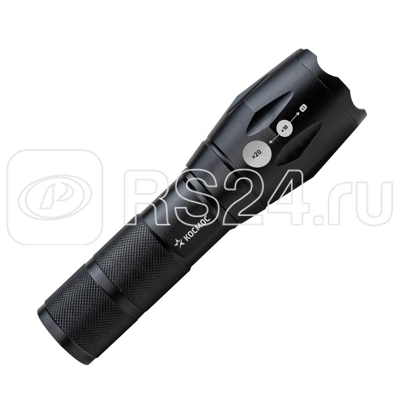 Фонарь Premium 5Вт Q5 LED питание 1х3.7В 18650 Li-on авиац. алюм. КОСМОС KosAL_5W