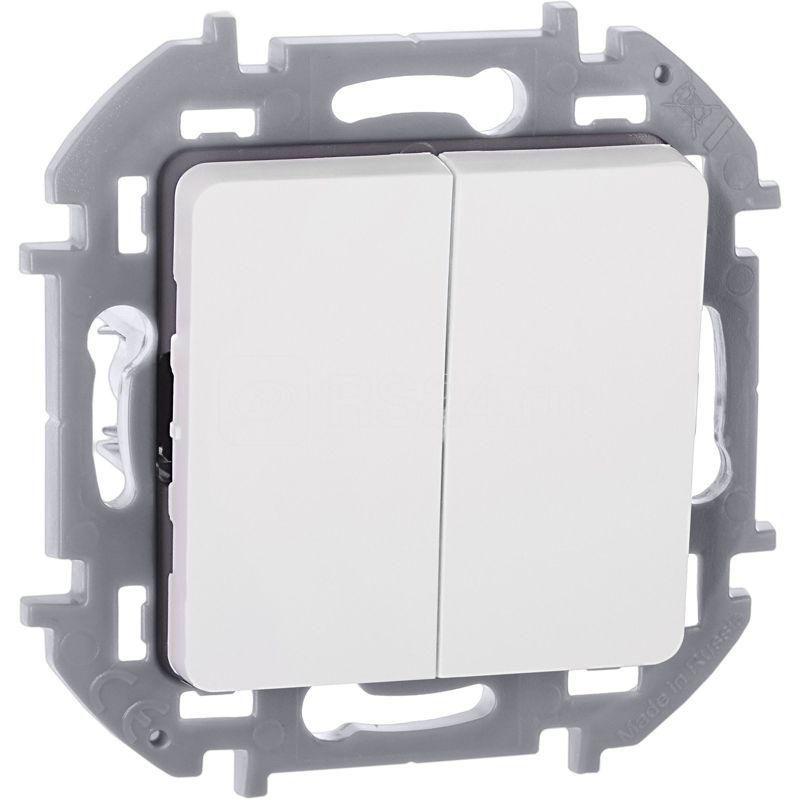 Выключатель 2-кл. Inspiria 10А IP20 250В 10AX механизм бел. IEK 673620
