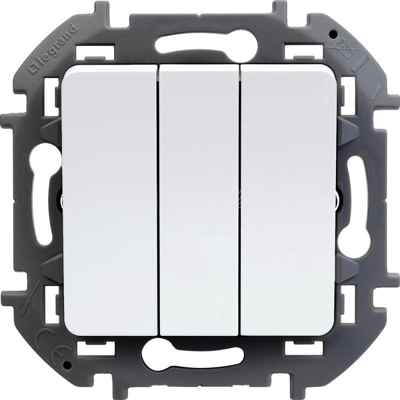 Выключатель 3-кл. Inspiria 20А IP20 250В 10AX механизм бел. IEK 673640