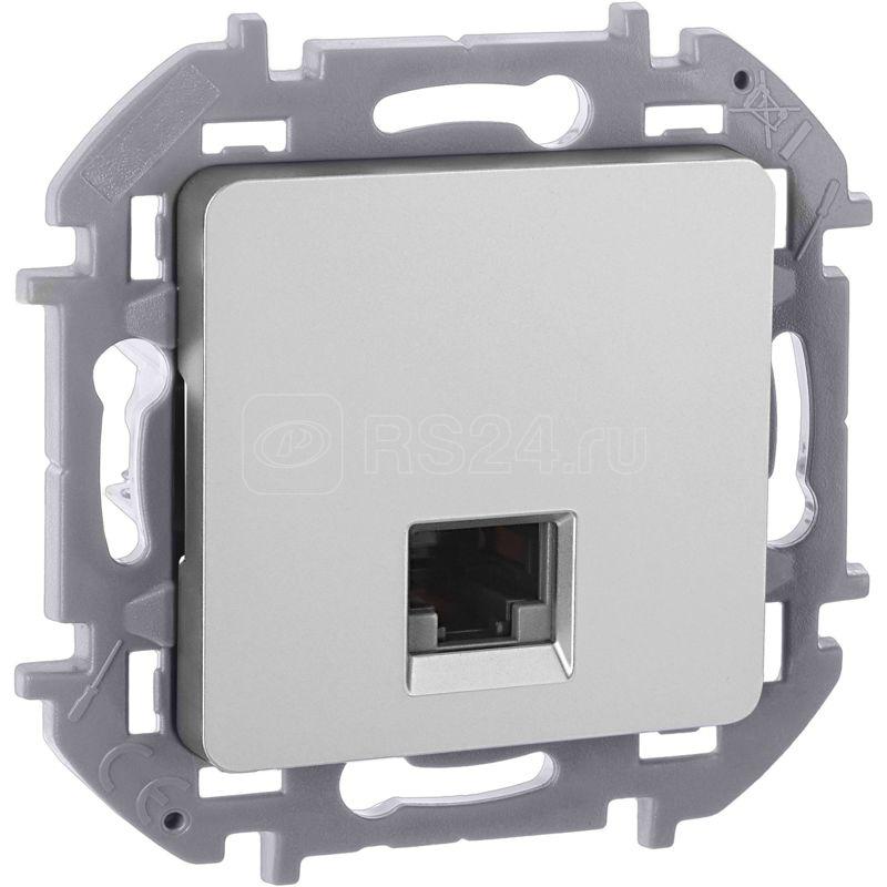 Розетка компьютерная Inspiria RJ45 кат.6 UTP механизм алюм. IEK 673832