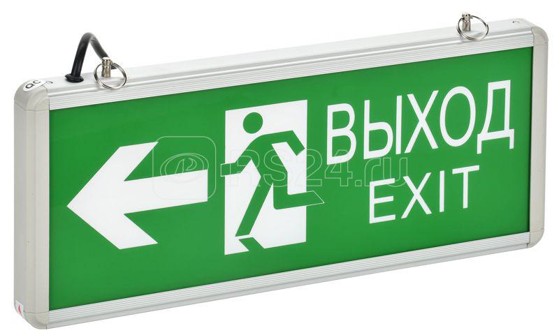Светильник светодиодный ССА 1003 "ВЫХОД-EXIT" стрелка/фигура 3Вт аварийный двусторонний IEK LSSA0-1003-003-K03