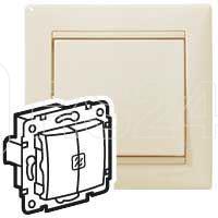 Выключатель 2-кл. СП Valena 10А IP31 с подсветкой механизм сл. кость (DIY-упак.) IEK 695630