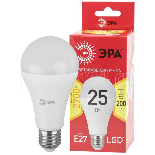 Лампа светодиодная RED LINE LED A65-25W-827-E27 R 25Вт A65 груша 2700К тепл. бел. E27 Эра Б0048009
