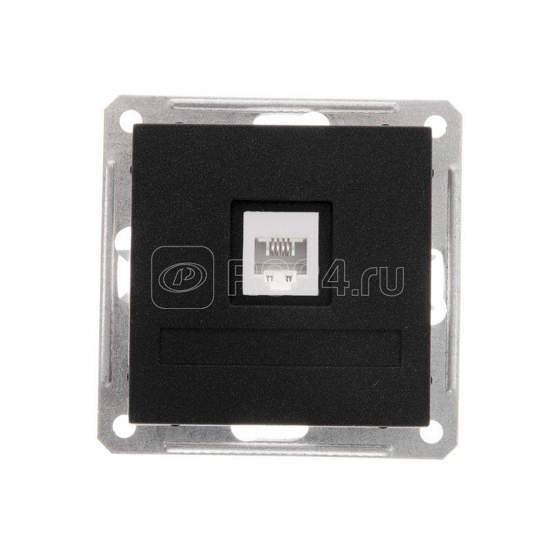 Розетка телефонная 1-м СП W59 RJ11 1А 160В механизм черн. бархат SE RSI-152T-6-86