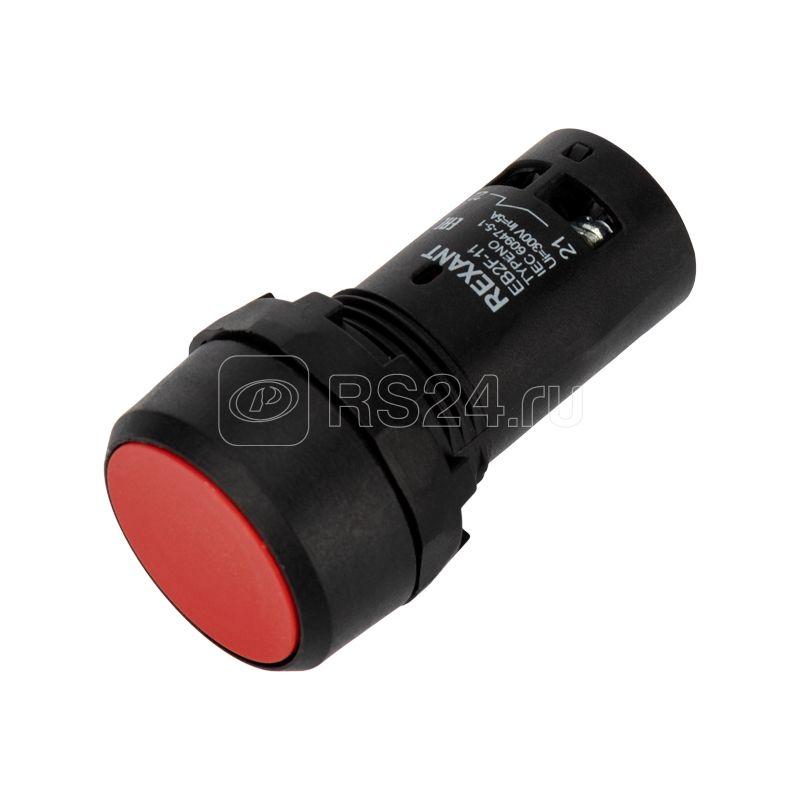 Кнопка EB22 возвратная красн. NO+NC 300В Rexant 36-5530