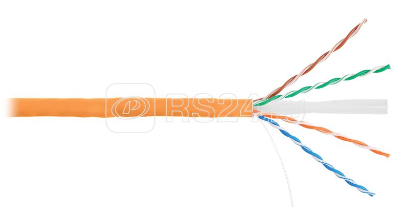 Кабель U/UTP кат.6 4 пары LSZHнг(B)-HF оранж. (уп.305м) NETLAN EC-UU004-6-LSZH-OR