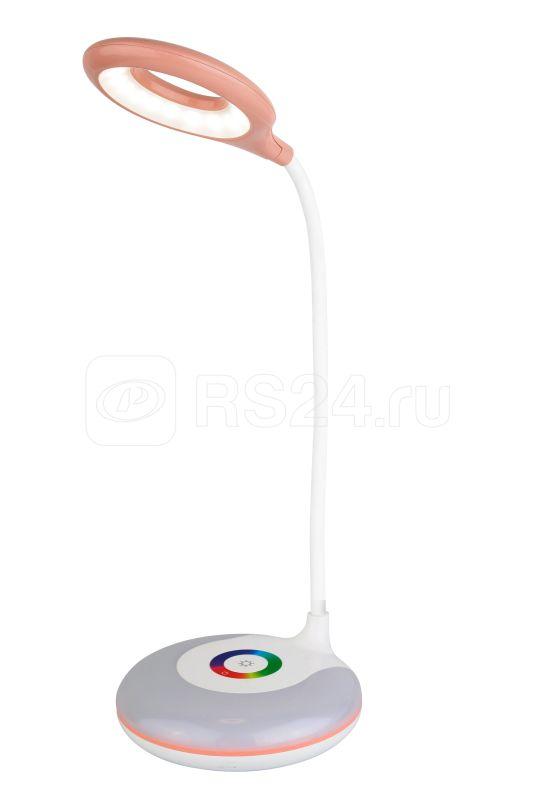 Светильник светодиодный настольный UF-752 C14 6Вт RGB 3 уровня яркости розов. Ultraflash 14491