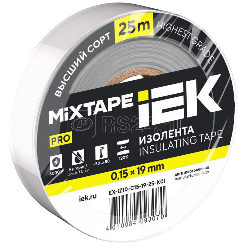 Изолента 0.15х19мм (рул.25м) бел. IEK EX-IZ10-C15-19-25-K01