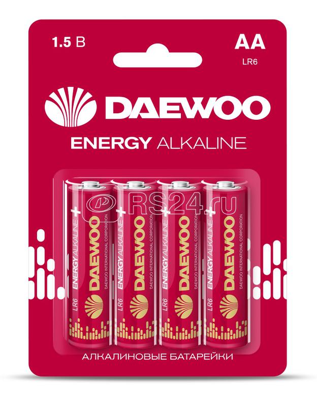 Элемент питания алкалиновый AA/LR6 1.5В Energy Alkaline 2021 BL-4 (уп.4шт) DAEWOO 5029781