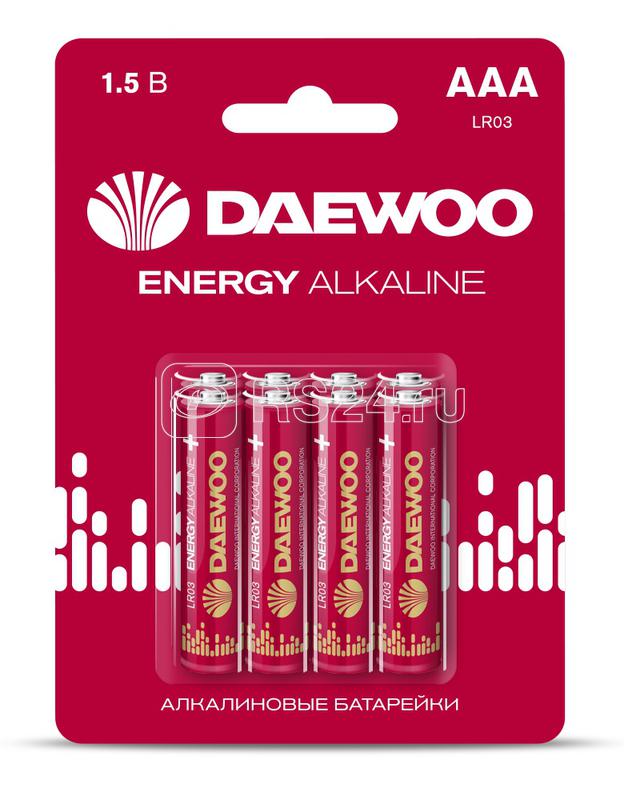 Элемент питания алкалиновый AAA/LR03 1.5В Energy Alkaline 2021 BL-8 (уп.8шт) DAEWOO 5031111