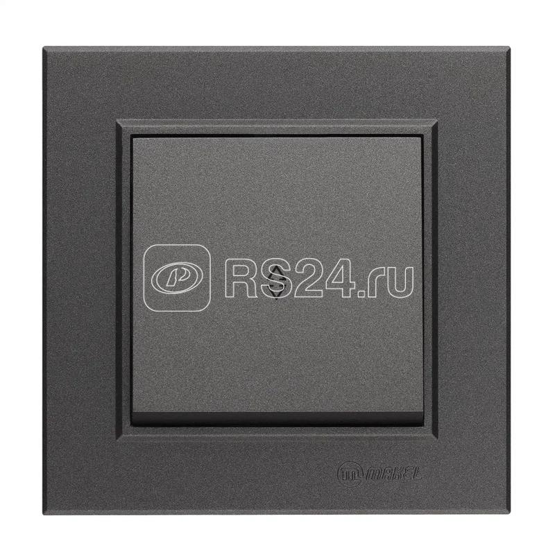 Переключатель проходной 1-кл. СП Karea 10А IP20 дым. металлик Makel 56050005