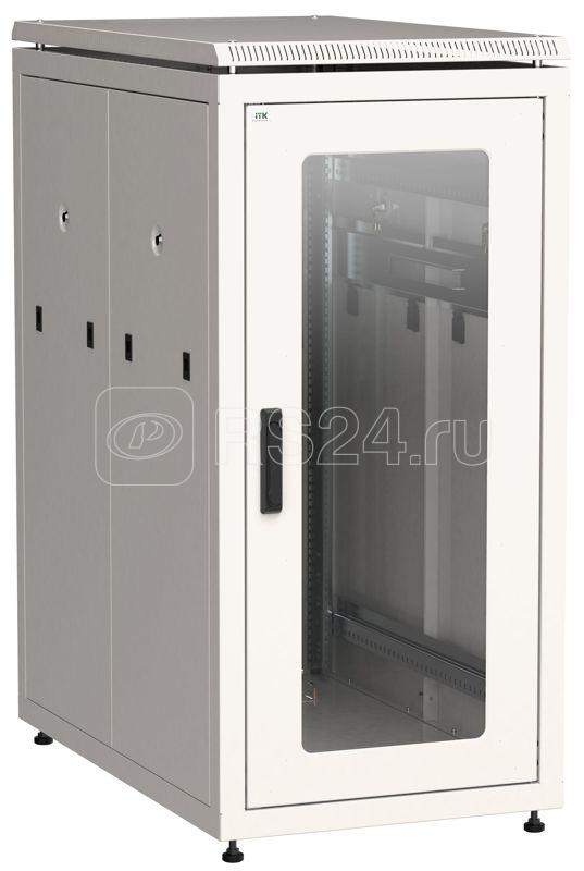 Шкаф сетевой LINEA N 24U 800х1000мм стеклян. передн. дверь; задн. перфорир. сер. ITK LN35-24U81-GP